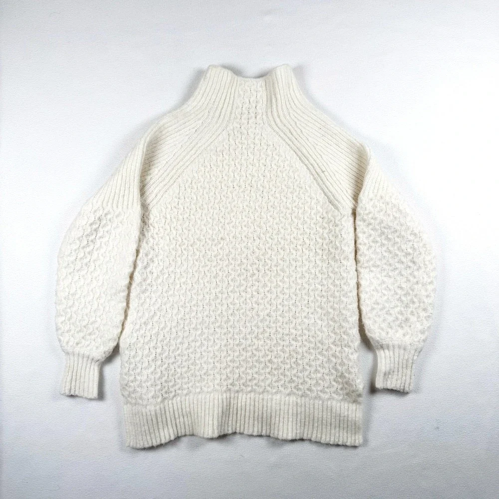 Anthropologie Bia‎ Mock Neck Tunic Sweater Cream Size XS - Picture 3 of 10